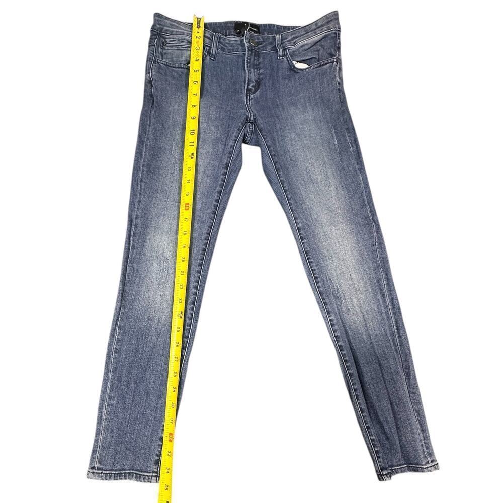 The Kooples Short Fit Skinny Jeans Size 29 Blue Denim Skull Detail View 3